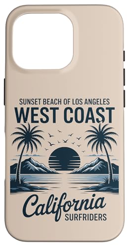 カリフォルニア ビーチ レトロ オーシャン 西海岸 夏 雰囲気 スマホケース iPhone 16 Pro 用