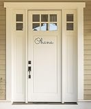 Front Door Sticker - Ohana - Inspirational Wall Sayings Vinyl Decals Art (Black)