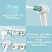 Panasonic WEW0984W303 orthodontische Ersatzdüse für 2-in-1 Pflege mit Wasserstrahldüse & Bürstenkopf,Düse für Ultraschall,AIR IN und Reisemundduschen,Munddusche für kieferorthopädische Geräte,2er-Pack