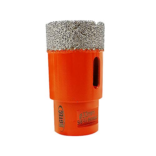 Dry Diamond Core Drill Bits,BGTEC 1pc 1-1 4 32mm Diamond Hole Saw with 5 8-11 Thread for Porcelain Tile,Ceramic Granite Marble Stone Masonry Brick