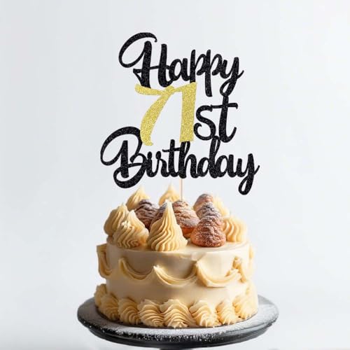 Image of Klionjor 71st Happy Birthday cake topper happy birthday cake decoration 71st birthday party decoration gift plugin