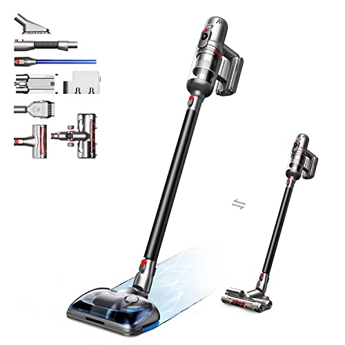 Puppyoo T12 Plus Rinse Cordless Stick Mopping Vacuum, 2-In-1 Lightweight Handheld Stick Vacuum Cleaner With Wet Mopping Mode, Hepa Filtration, 185Aw Suction Power, Up To 70Min Run Time #TOP1
