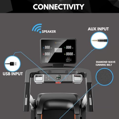 Image of LET'S PLAY Automatic LP-400AC Treadmill for Home Use 3.HP AC Motor (Peak 6 HP) [5 Years Warranty on Motor] 16 Preset Program, Max 180Kg User Weight Bluetooth Speaker