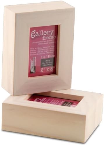 Ambiance Gallery Wood 1.5" Deep Picture Frames - 6"x6" White Wash Wood Frame, Shatter-Resistant Acrylic Glazing & MDF Backing, Horizontal or Vertical Wall Display