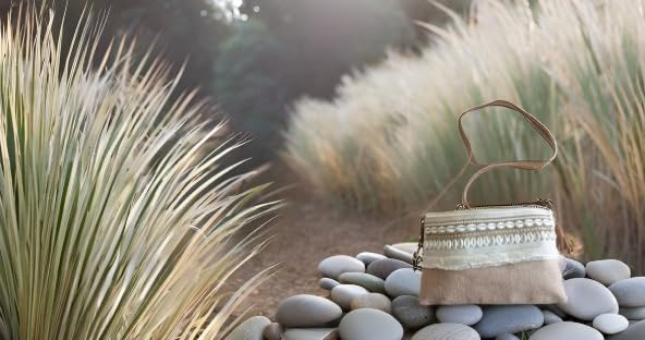 Image of JUTE Natural Colour Shoulder Sling Bags For Women & Girls