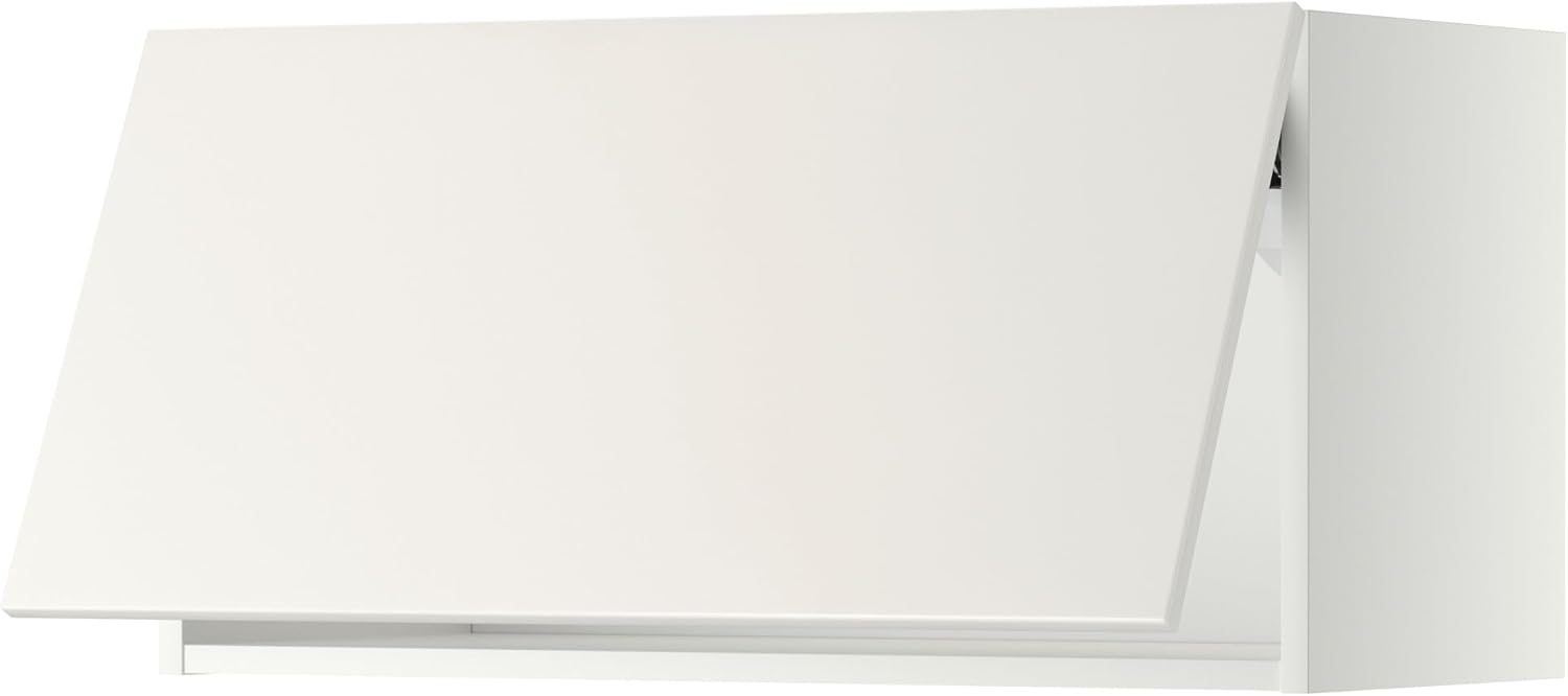 METOD Wall Cabinet with Horizontal Push Open, White/Vedingue White, 80x40cm
