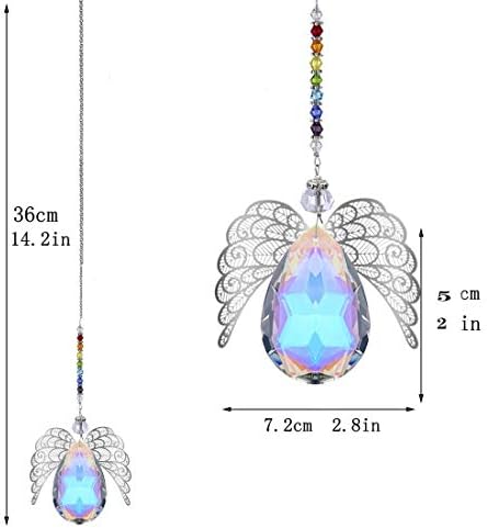Haning Crystal Guardian Angel Crystal Suncatcher Rainbow Pendant For Window Decor(AB Color)
