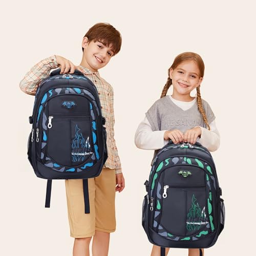Camo Boys Backpack for Elementary Middle Junior High School Kids, Camouflage School Bags Kids Backpack for Boys Bookbag, A-Camo-blue - Image 4