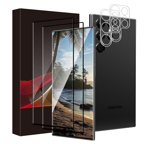 Carantee 2+2 Stück Schutzfolie für Panzerglas für Samsung Galaxy S24 Ultra 5G, 9H Härte Anti-Kratzer Ohne Luftblasen Sam...