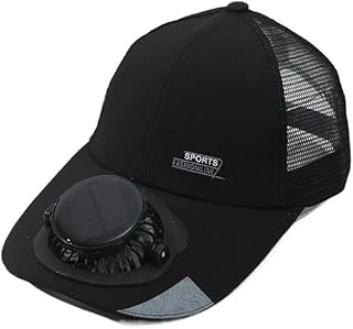 [Ghbunuz] ファン付き帽子、父の日ギフト、男女兼用ユニバーサル帽子、ソーラー充電、メッシュ、調節可能、丈夫で超軽量、光と熱に強い、防風と速乾性、通気性メッシュ、蒸れにくい、快適な着用感、ファッショナブル、エレガント、アウトドアスポーツ、練習用