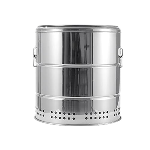 Barbecue en baril, fumeurs et grills, barbecue, grill domestique, grill au charbon de bois portable extérieur, barbecue en acier inoxydable, grill intérieur étouffé(Size:L)