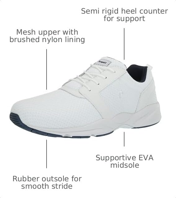 Image of Propet Mens Stability X Walking Walking Sneakers Shoes - Black