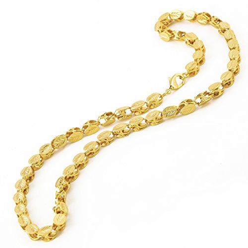 Ethlyn Unisex 18K Gold Plated Ethiopian/Eritrean Handmade Thick Necklaces &Chain N0323