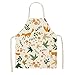 GHRFZC Delantal De Cocina - 1Pcs Zorro De Dibujos Animados Animal Impreso Algodón Lino Sin Mangas Delantales Cocina Mujeres Pinafore Hogar Cocinando Hornear Cintura Bib,9, 68X55Cm