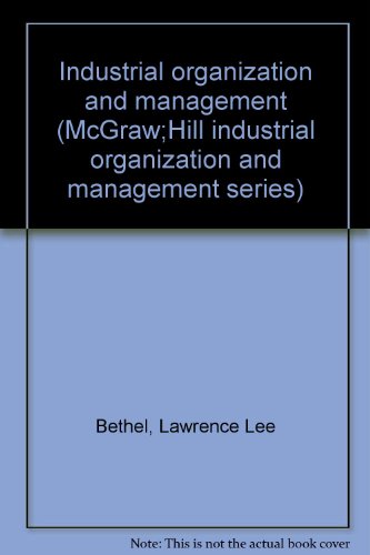 Industrial Organization and Management B0000CHO9O Book Cover