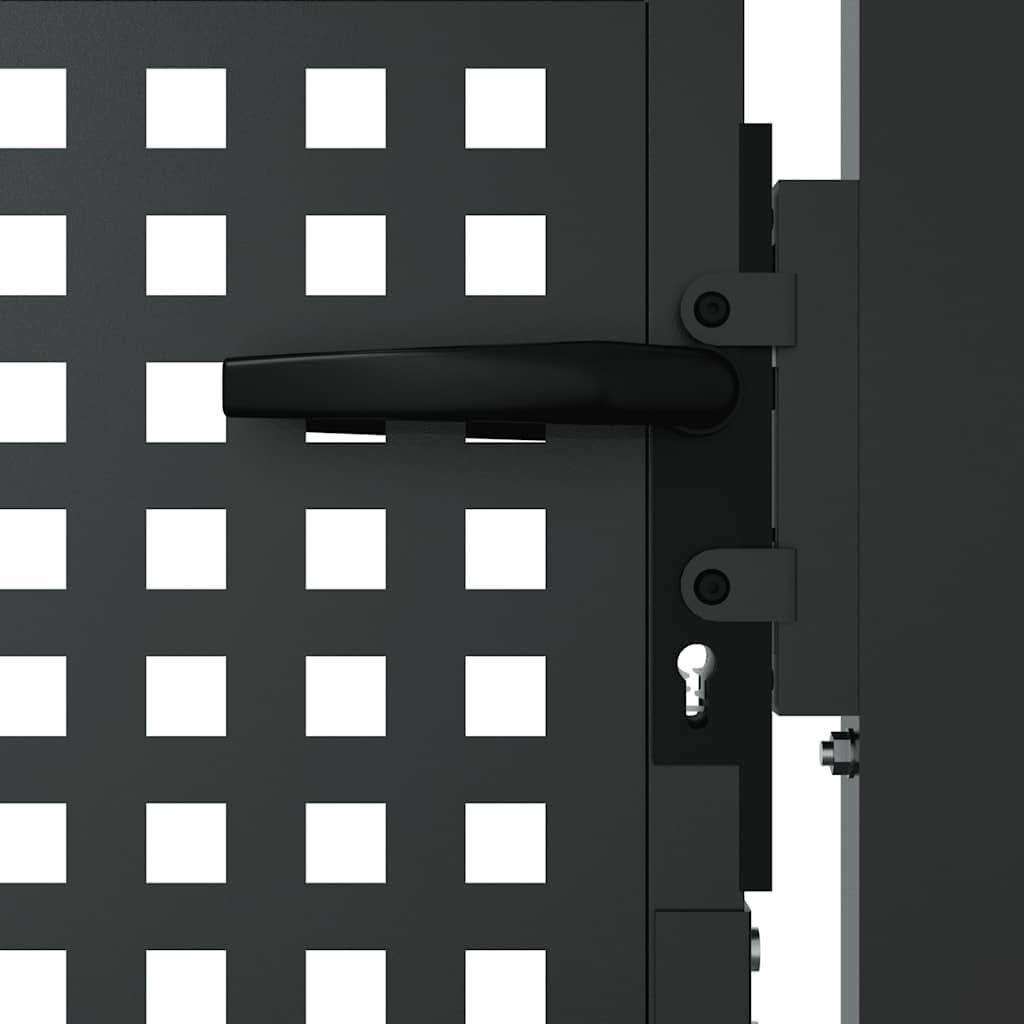 vidaXL Puerta de jardín Antracita 100x75 cm Acero