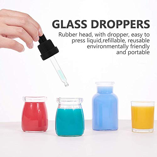 Lurrose Conta- gotas de vidro de 15 unidades de substituição de conta- gotas de vidro DIY para garra