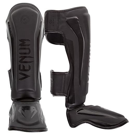 Venum Elite Standup Shin Guards Matte - Black, Large