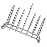 Présentoir à toasts de comptoir : compartiment indépendant permettant de ranger les tranches de séparément et d’y accéder facilement ; présentoir en acier inoxydable