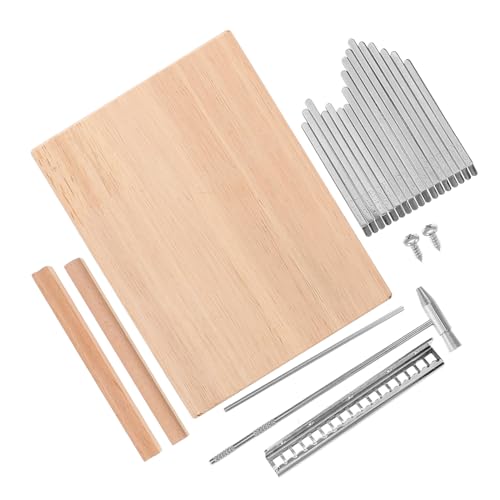 Yardwe 親指ピアノ 鍵 木製 フィンガーピアノ 初心者用 カリンバ 楽器 子供向け 音楽学習 楽器 簡易立付き 持ち運び可能 音楽アクセサリー