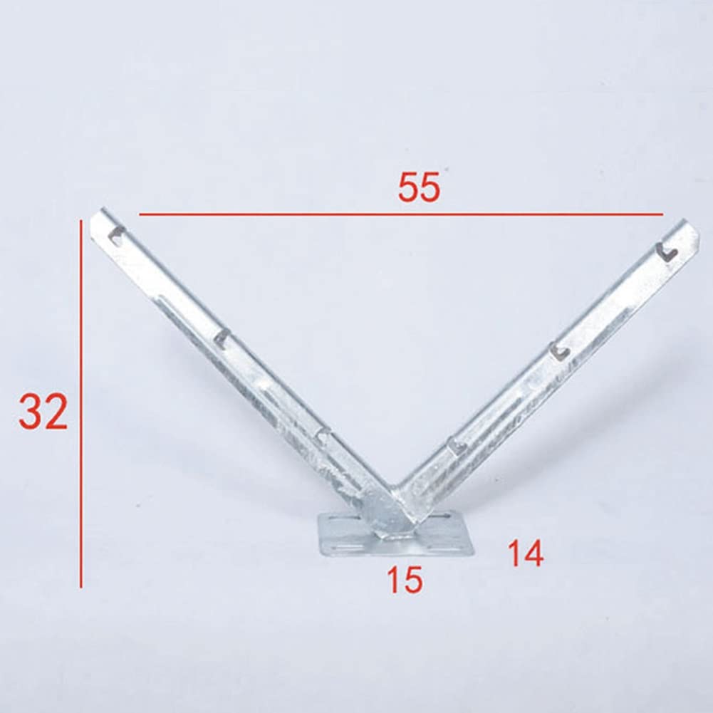 GZHERVICES 1 Paire De Supports De Fil De Rasoir, Support en V Galvanisé À Chaud, Support De Fil De Clôture De Jardin en Accordéon en Rouleau, Support D'extension De Fil Barbelé