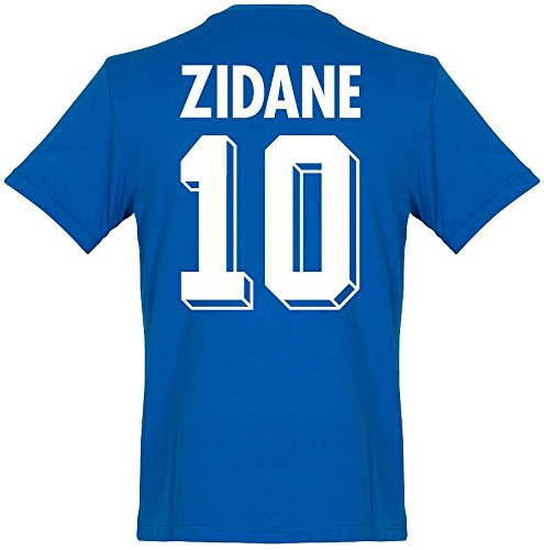 copa France Zidane 10 Retro Jersey Olympics 1968 (Retro Flock Printing) - XXL