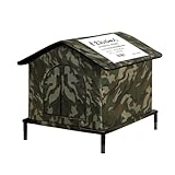 Isoliertes Außen-Katzenhaus – Winterthermisches Haustierunterkunft, Kältegeschützte Katzenbox | Für Terrasse, Camping, Strands, Balkon, Garten, Wohnung, Reisen, Wandern, Zuhause, Katzen