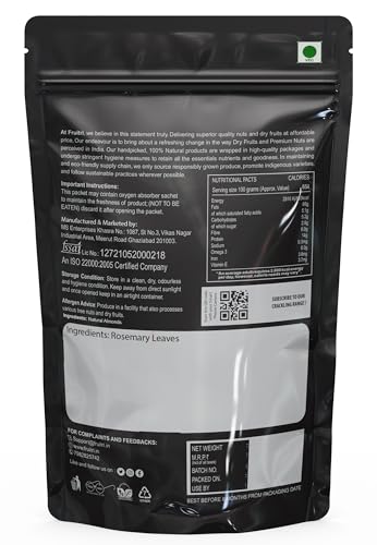 Image of Fruitri Premium Rosemary Dried Leaves - 500gm | Rosemary Leaves
