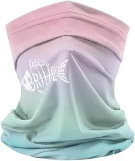 BRILISLE UPF 50 자외선 차단 넥 게이터 - 야외 활동을 위한 13-in-1 다기능 페이스 커버 | 하이킹, 낚시, 사이클링을 위한 통기성 및 신축성 있는 자외선 차단 마스크, 핑크