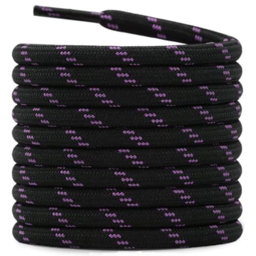 Image of DELELE 2 Pair Thick Round Climbing Shoelaces Hiking Shoe Laces Boot Laces