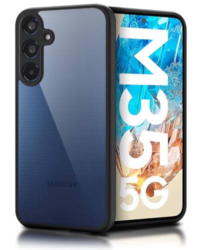 Image of WOW IMAGINE Shockproof Hybrid Back Cover for Samsung Galaxy M35 5G | Hard Slim fit Back Case | PC & TPU | Clear Transparent Case - Black