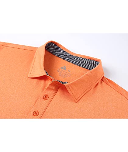 Zity Mens Polo Shirt Short Sleeve Sports Golf Tennis T-Shirt 169-Orange-Xl #TOP4