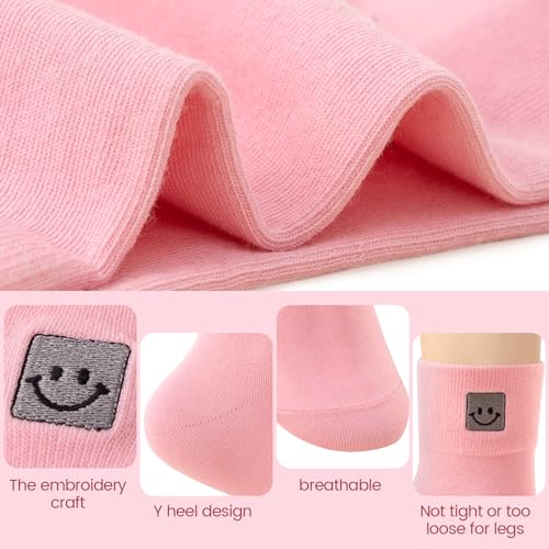 HUGSWEET Thin Soft Cotton Socks for Women above Ankle Mini Crew Bootie Breathable Socks Gifts for Women 5-10 Pairs2