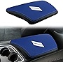 BOYOUS Car Armrest Cover Waterproof Center Console Pad Covers Scratch Resistance Box Cover Leather Protector Pad Decoration Accessories for Dodge Challenger 2015-2023(Blue+Black)