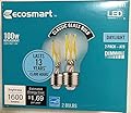 EcoSmart 100-Watt Equivalent A19 Dimmable Clear Filament Vintage Style LED Light Bulb, Daylight (2-Pack)