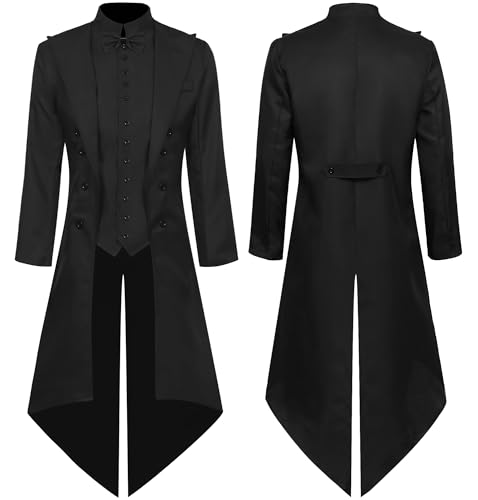 Manteau médiéval homme coupe ajustée qui galbe la silhouette