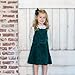 Hope & Henry Girls' Sleeveless Bow Front Jumper, 2T, Deep Green Corduroy