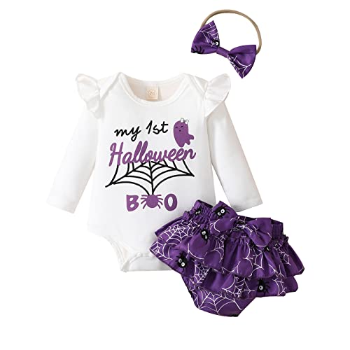 Fantasias de Halloween para bebês com desenho animado de Halloween macacão infantil bebê recém-nasci