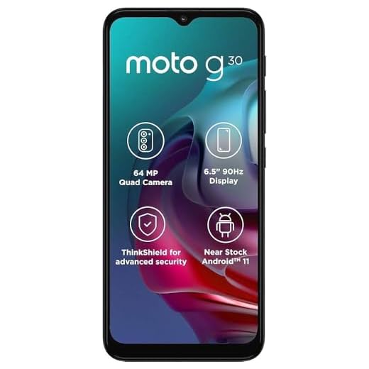 MOTOROLA G30 (Dark Pearl, 4GB RAM, 64GB Storage)