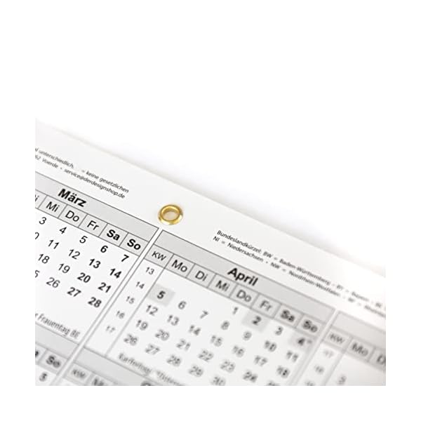 Kalender 4-Monatskalender 2023 Wandkalender groß - Kombi 4 Monatskalender ohne Werbung mit Datumsschieber | Bürokalender… – Bild 7