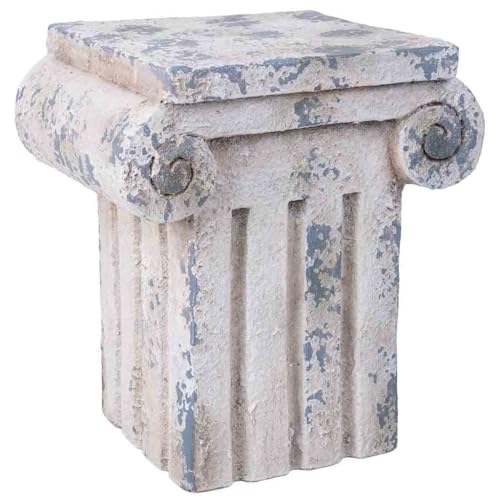 WANDERLUST DECO Columna Decorativa Color Piedra, 37x29x39h cm