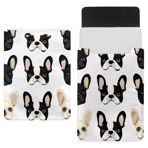 Housse pour ordinateur portable velours bouledogue pour le bureau et café