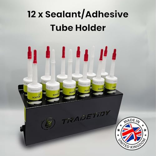 Tradetidy Storage Silicone Sealant/Mastic/Adhesive Holder, Ideal for Vans, Garages, Workshops, Strong Steel Construction, Rounded Edges for Safety, 396mm (W) x 205mm (H) x 155mm (D), Colour - Black 3 Tradetidy Storage Silicone Sealant/Mastic/Adhesive Holder, Ideal for Vans, Garages, Workshops, Strong Steel Construction, Rounded Edges for Safety, 396mm (W) x 205mm (H) x 155mm (D), Colour - Black - Image 3