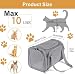 vsshe Hundebox Faltbar, L40 x B 25 x H 25 cm Transportbox für Hunde und Katzen, Geeignet für Auto & Flugzeug, Leicht Atmungsaktiv für Kleine Katzen, Kaninchen & Welpen mit Gewicht von max 4.54kg, Grau
