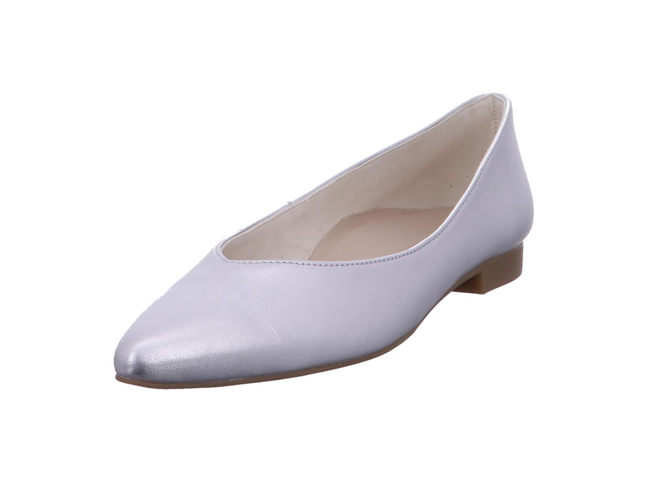 Paul Green Damen SUPER Soft Ballerina, Frauen Slipper,Slip-ons,Mokassins,Halbschuhe,Slides,Schlupfschuhe,schluepfschuhe,Silber (MET.ALU),40 EU / 6.5 UK