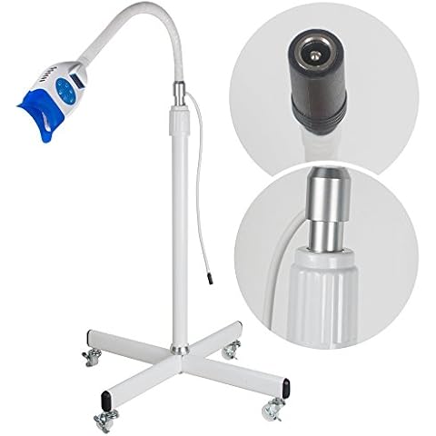 Carejoy Professional Teeth Whitening Light,Mobile Dental Teeth Whitening Light Bleaching Lamp Machine Accelerator Teeth Whitening Machine Led Light Floor Standing Type Cover