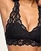 Mia Lace Bralette for Women, Unpadded and Unlined Wireless Bra, Perfect Racerback Everyday Lingerie (X-Large, Jet Black)