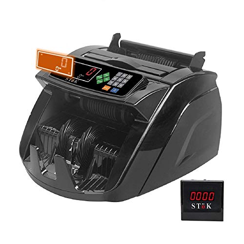 Image of SToK (ST-MC05) Fully Automatic Note Counting Machine, can Count INR or USD,with Fake Currency Detection Feature for INR and with External Display(1 Year offsite Warranty)