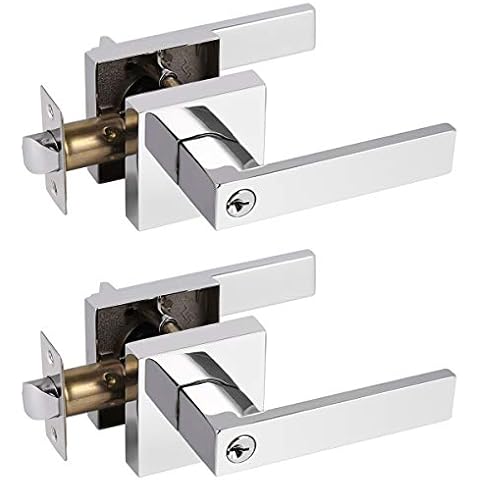 Probrico Polished Chrome Entry Door Lever Lock Cover