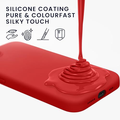 kwmobile Case Compatible with Apple iPhone 17e / iPhone 16e Case - TPU Silicone Phone Cover with Soft Finish - Classic Red by kwmobile - Image 7